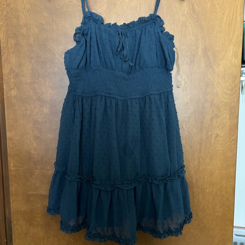 Short blue sundress